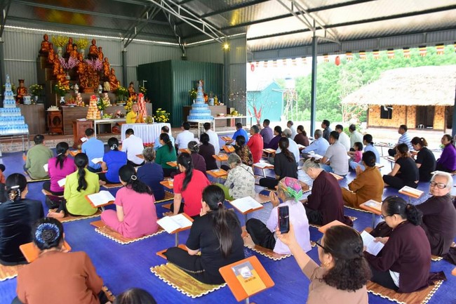 Year-end party, Ritual of putting the Buddha statue and Setting up pole tree at Dai Co Viet pagoda