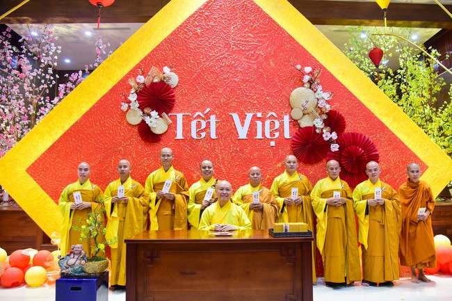 Monks and Buddhists wish a Happy Tet Most Thich Chan Tinh