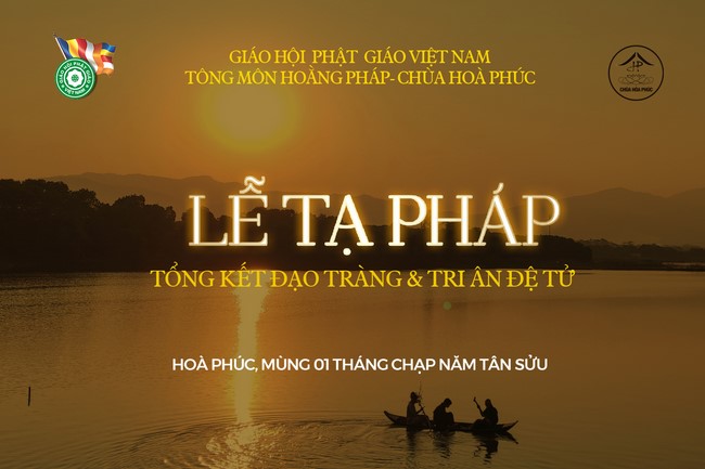 The rite Dharma thanking at Hoa Phuc pagoda