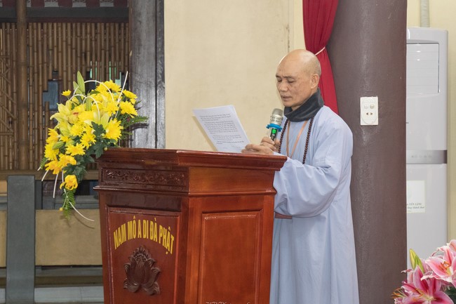 The rite Dharma thanking at Hoa Phuc pagoda