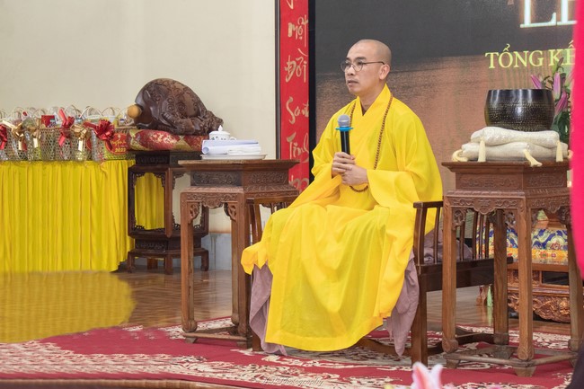 The rite Dharma thanking at Hoa Phuc pagoda