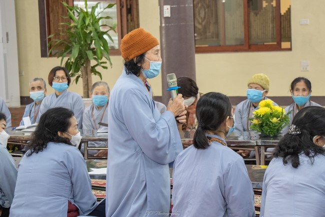 The rite Dharma thanking at Hoa Phuc pagoda