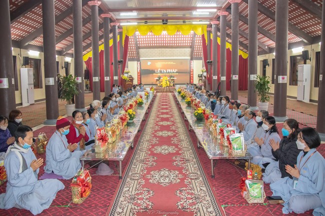 The rite Dharma thanking at Hoa Phuc pagoda