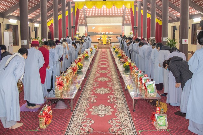 The rite Dharma thanking at Hoa Phuc pagoda