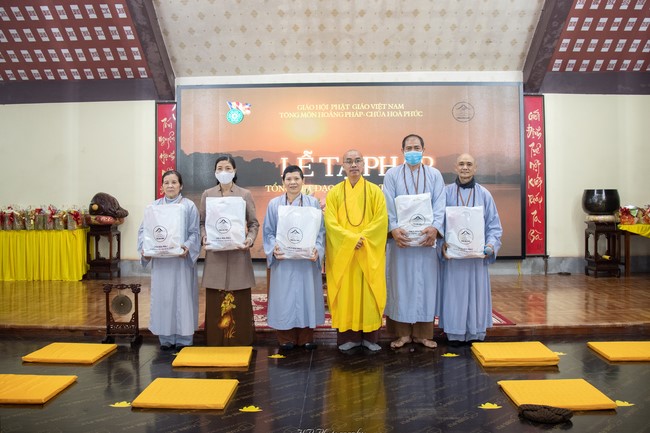 The rite Dharma thanking at Hoa Phuc pagoda