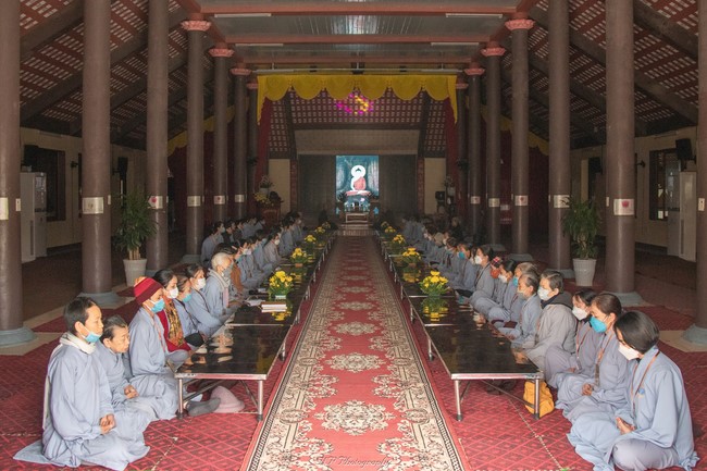 The rite Dharma thanking at Hoa Phuc pagoda