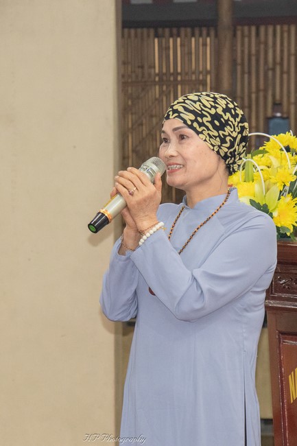 The rite Dharma thanking at Hoa Phuc pagoda
