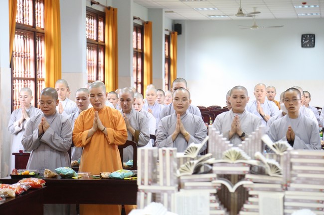 Donating books to Vietnam Buddhist University in Ho Chi Minh City