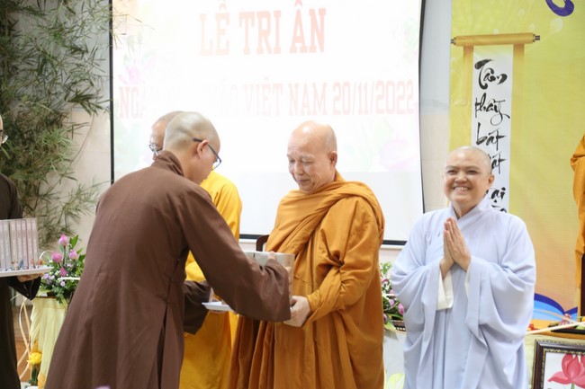 Donating books to Vietnam Buddhist University in Ho Chi Minh City