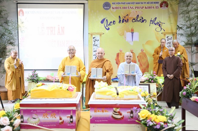 Donating books to Vietnam Buddhist University in Ho Chi Minh City