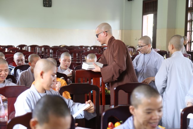 Donating books to Vietnam Buddhist University in Ho Chi Minh City