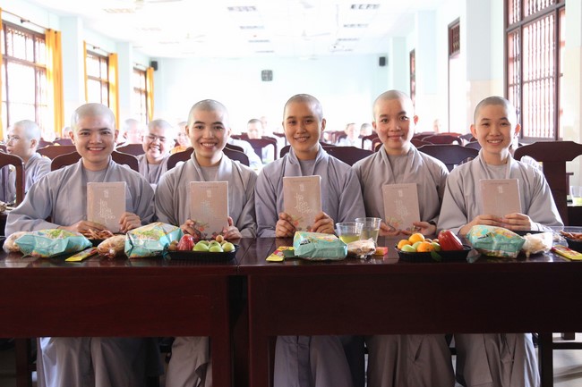 Donating books to Vietnam Buddhist University in Ho Chi Minh City