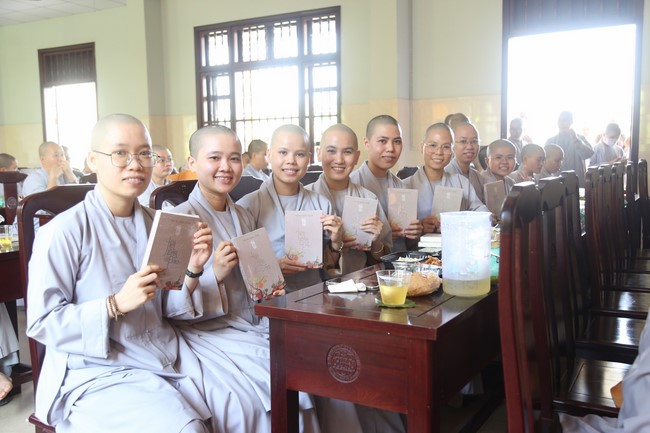 Donating books to Vietnam Buddhist University in Ho Chi Minh City