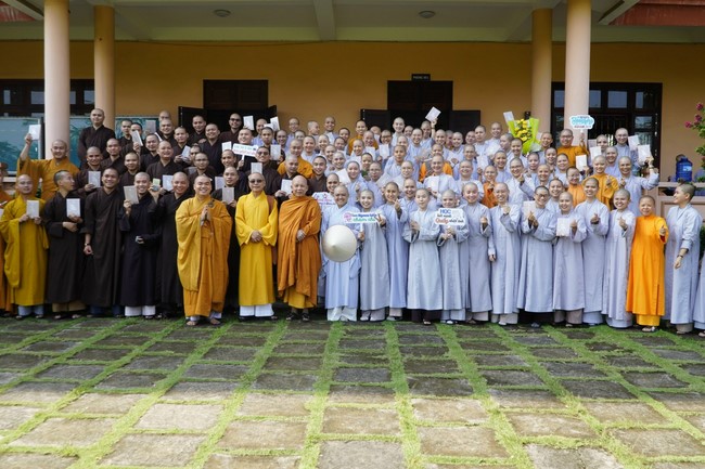 Donating books to Vietnam Buddhist University in Ho Chi Minh City