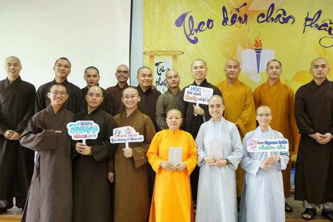 Donating books to Vietnam Buddhist University in Ho Chi Minh City