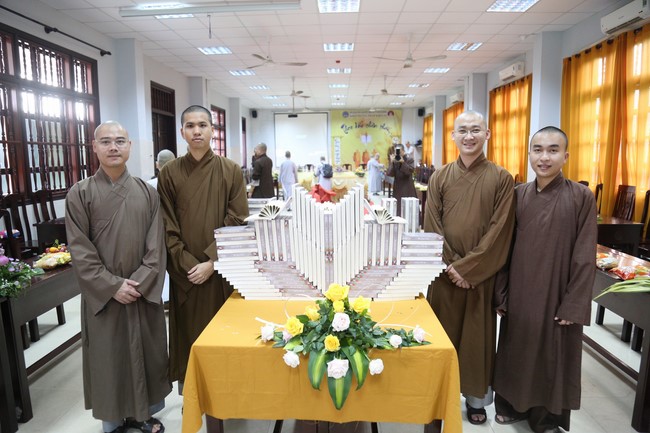 Donating books to Vietnam Buddhist University in Ho Chi Minh City