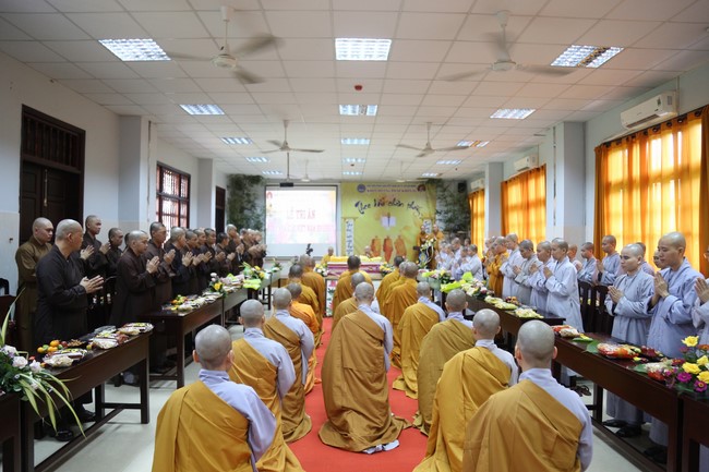 Donating books to Vietnam Buddhist University in Ho Chi Minh City