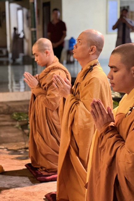Lantern Candle Lighting Ceremony to commemorate Amitabha Buddha at Nhat Phap pagoda, Dong Nai