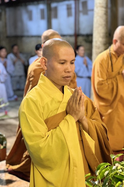 Lantern Candle Lighting Ceremony to commemorate Amitabha Buddha at Nhat Phap pagoda, Dong Nai