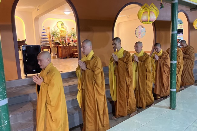 Lantern Candle Lighting Ceremony to commemorate Amitabha Buddha at Nhat Phap pagoda, Dong Nai