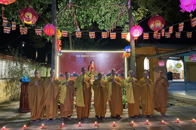 Lantern Candle Lighting Ceremony to commemorate Amitabha Buddha at Nhat Phap pagoda, Dong Nai