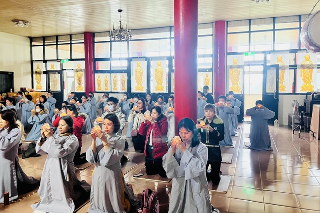 Candle Lighting Ritual to commemorate Amitabha’s Buddha at Ling Yin Temple in Taiwan