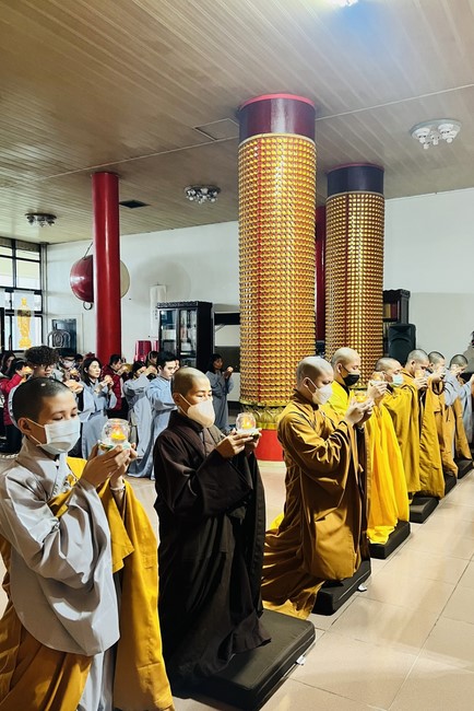 Candle Lighting Ritual to commemorate Amitabha’s Buddha at Ling Yin Temple in Taiwan