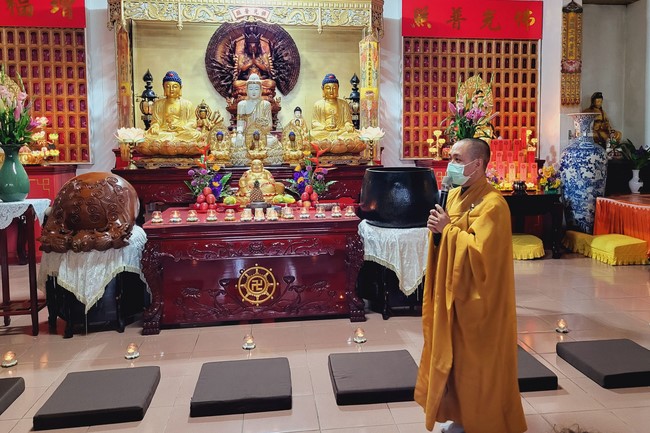 Candle Lighting Ritual to commemorate Amitabha’s Buddha at Ling Yin Temple in Taiwan