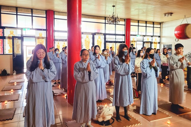 Candle Lighting Ritual to commemorate Amitabha’s Buddha at Ling Yin Temple in Taiwan