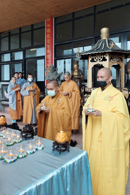 Candle Lighting Ritual to commemorate Amitabha’s Buddha at Ling Yin Temple in Taiwan