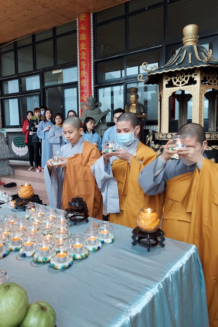 Candle Lighting Ritual to commemorate Amitabha’s Buddha at Ling Yin Temple in Taiwan