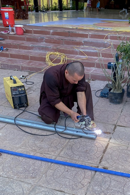 Candle Lighting Ritual to commemorate Amitabha’s Buddha at Suoi Phap Pagoda, Tay Ninh