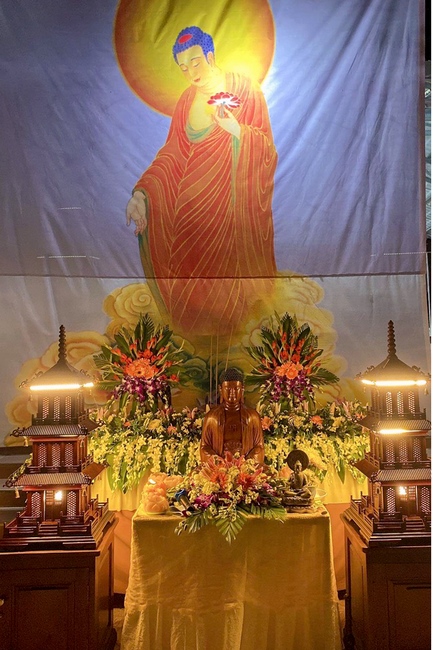 Candle Lighting Ritual to commemorate Amitabha’s Buddha at Suoi Phap Pagoda, Tay Ninh