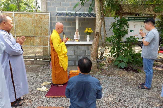 The Rite Praying for Peace at Dau Tieng Wildlife Conservation Station in Binh Duong