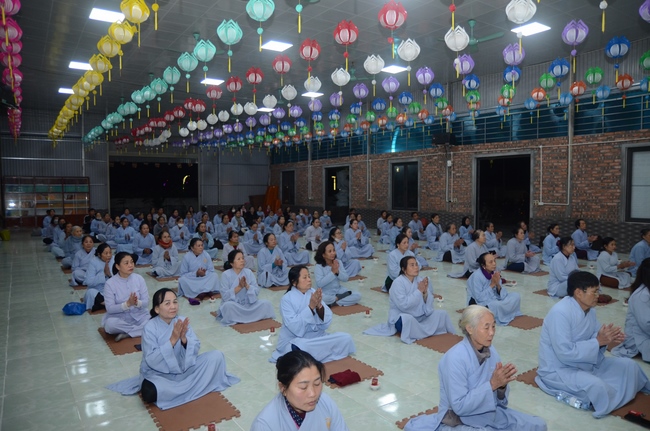 Commemorating enlightened achievement of Bodhisattva Siddhartha at Bon pagoda, Nghe An