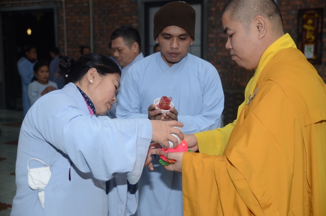 Commemorating enlightened achievement of Bodhisattva Siddhartha at Bon pagoda, Nghe An