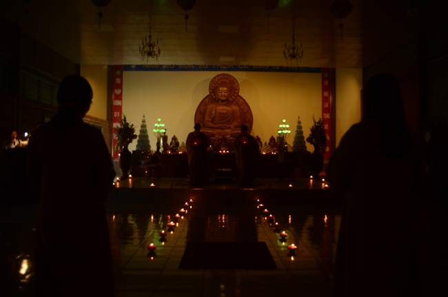 Commemorating enlightened achievement of Bodhisattva Siddhartha at Bon pagoda, Nghe An