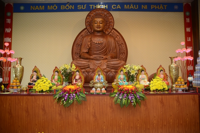 Commemorating enlightened achievement of Bodhisattva Siddhartha at Bon pagoda, Nghe An