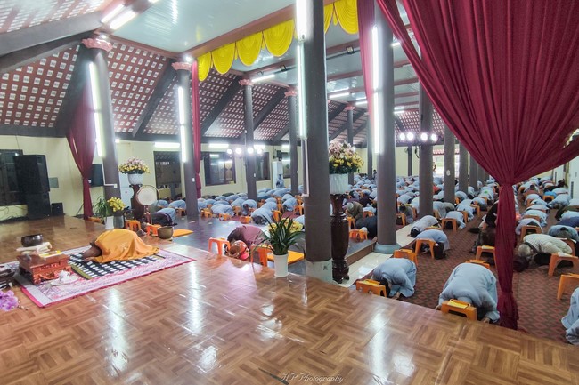 Early Spring Ceremony to pray for a peaceful country and happiness people at Hoa Phuc Pagoda in Ha Noi