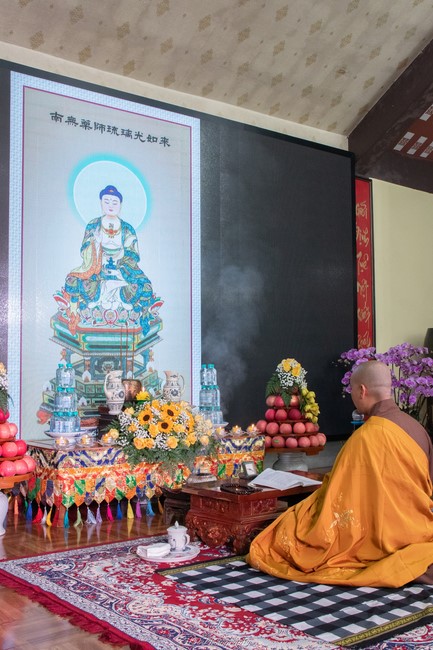 Early Spring Ceremony to pray for a peaceful country and happiness people at Hoa Phuc Pagoda in Ha Noi