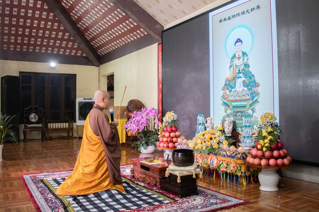 Early Spring Ceremony to pray for a peaceful country and happiness people at Hoa Phuc Pagoda in Ha Noi