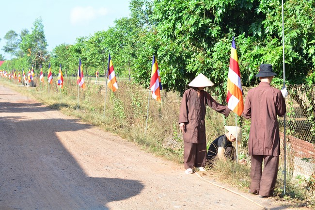 The ceremony setting up the signboard of Quang Phap pagoda - Tay Ninh