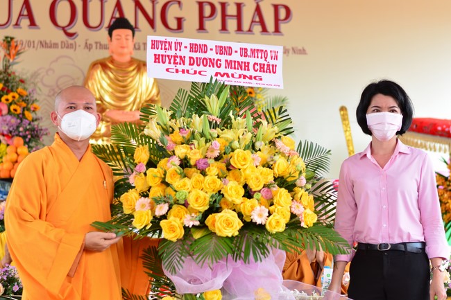 The ceremony setting up the signboard of Quang Phap pagoda - Tay Ninh
