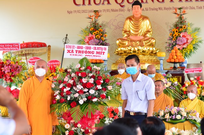 The ceremony setting up the signboard of Quang Phap pagoda - Tay Ninh