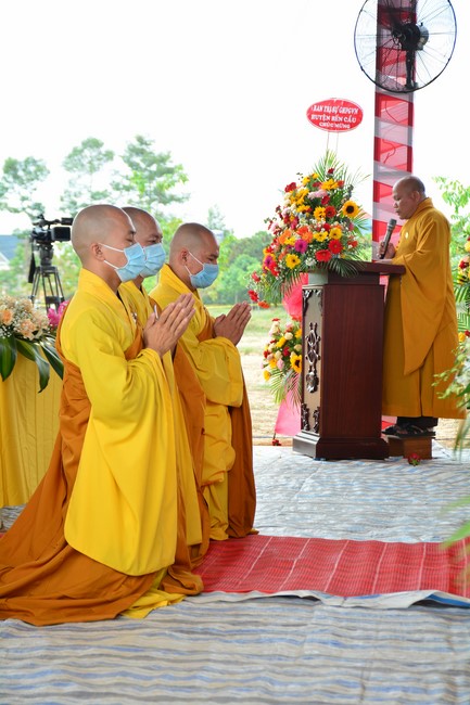 The ceremony setting up the signboard of Quang Phap pagoda - Tay Ninh
