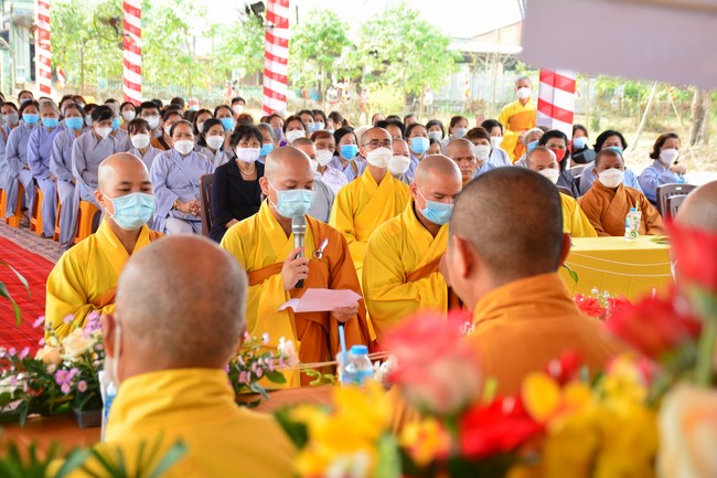 The ceremony setting up the signboard of Quang Phap pagoda - Tay Ninh