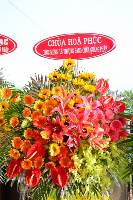 The ceremony setting up the signboard of Quang Phap pagoda - Tay Ninh