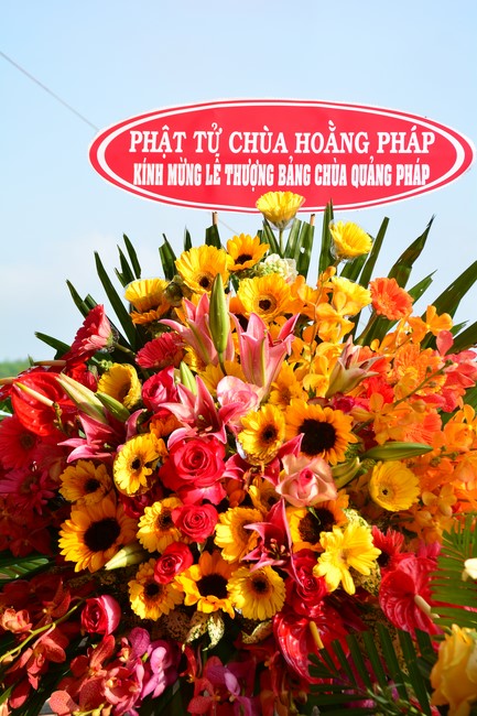 The ceremony setting up the signboard of Quang Phap pagoda - Tay Ninh