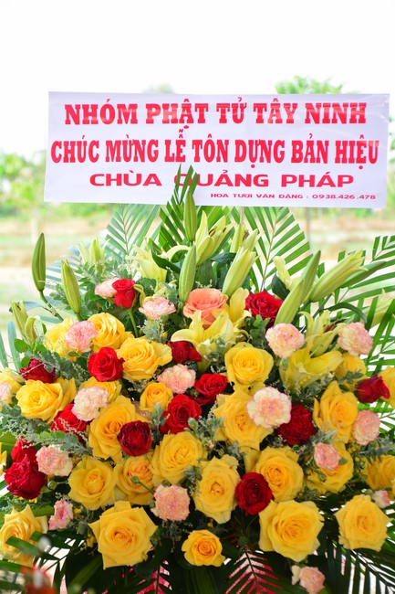 The ceremony setting up the signboard of Quang Phap pagoda - Tay Ninh