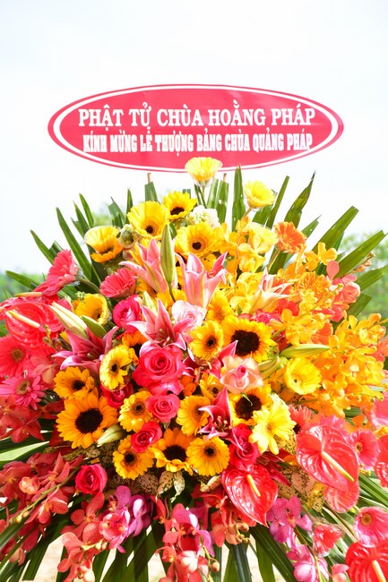 The ceremony setting up the signboard of Quang Phap pagoda - Tay Ninh